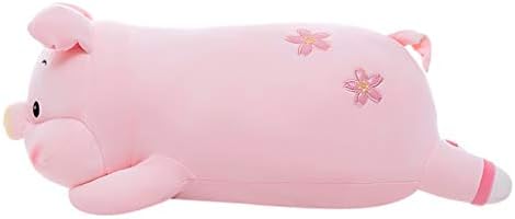 bebek Sevimli Pembe Domuz Yastık Domuz Uzun Yastık bebek yatağı Süper Yumuşak Sevimli Uyku Bebek Kız peluş oyuncaklar (Boyut: