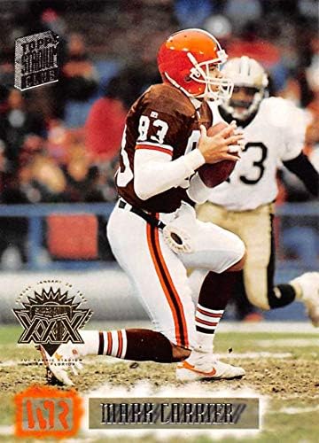 1994 Stadyum Kulübü Süper Takımlar Super Bowl Futbol 429 Mark Taşıyıcı Cleveland Browns Resmi NFL Ticaret Kartı Topps