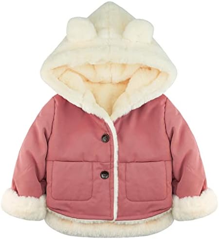 Erkek Kız Kış Polar Ceket, Kalınlaşmak Sıcak Pamuk Çocuk Ceket çocuklar Snowsuit Ceket İle Kapüşonlu Kış Kar için Açık