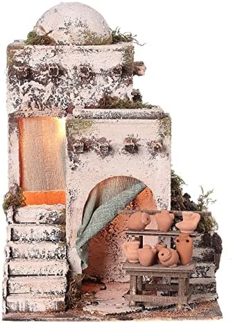 Holyart Arap Evi sürahili durak 8-10 cm Karakterli Napoliten Doğum Sahnesi için 30x25x25 cm