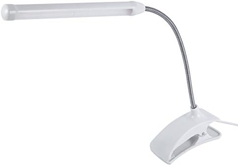 Nikou Esnek Gooseneck Masa Lambası, 1 Adet USB LED ışık Klip-on Kelepçe Yatak Masa Çalışma Masası Okuma Lambası 3 Renkler (Beyaz)