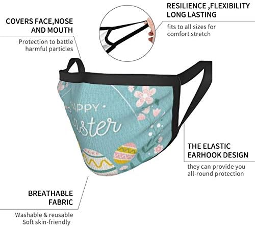 Mutlu Paskalya Kişiselleştirilmiş Nefes Ağız Kapak Bandanalar Kullanımlık Yıkanabilir Toz Unisex