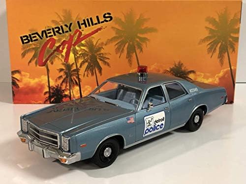 1977 Plymouth Fury Mavi Detroit Polisi Beverly Hills Polisi (1984) Film 1/18 Döküm Model Araba Greenlight 19069