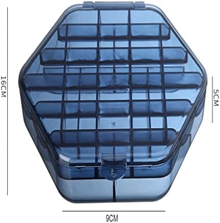 Bölmeli Kapaklı Çift katmanlı Mücevher Kutusu Ekran Plastik Şeffaf Küpe Saklama Kutusu (Renk: A, Boyut