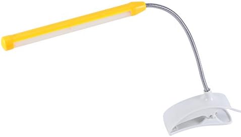 Nikou Esnek Gooseneck Masa Lambası, 1 Adet USB LED ışık Klip-on Kelepçe Yatak Masa Çalışma Masası Okuma Lambası 3 Renkler (Sarı)