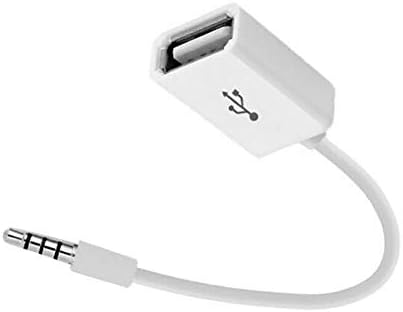 AkoMatial Araba MP3 Sync 3.5 mm Erkek Aux Jack USB 2.0 Kadın Ses Adaptörü kablosu