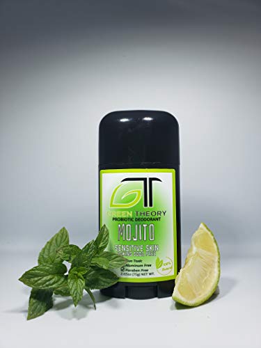 Yeşil Teori - Mojito-Kabartma Tozu İçermeyen Doğal Deodorant / Alüminyum İçermeyen, Probiyotik, Hassas Cilt, Magnezyum Hidroksit,
