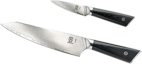 Mercer Mutfak Premium Sınıf Süper Çelik 8-İnç Şef ve 3.5-İnç Soyma Bıçağı Seti, G10 Kolları
