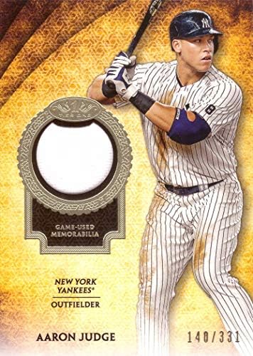 2017 Topps Tier One Emanetler T1R-AJ Aaron Yargıç New York Yankees Oyunu Çaylak Sezonundan Jersey Beyzbol Kartı Giydi-Sadece