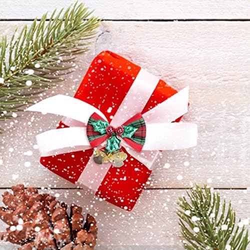 4 Parça ile Noel Yay Bells Ağacı Asılı Çelenk Süslemeleri, ULemeılı Mini Ilmek Şerit Süs, noel Zanaat Hediye Hediyeler için Yaylar