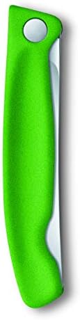 Victorinox İsviçre Klasik Klasik Katlanabilir Soyma Bıçağı, Dalgalı Kenar Yeşil 4.3 in