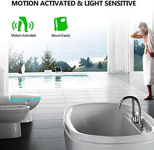 BSASHF 2 paketi renk değiştirme Klozet gece ışık hareket sensörü LED Çok renkli tuvalet ışık Tuvalet hareket aktif led ışık tuvalet