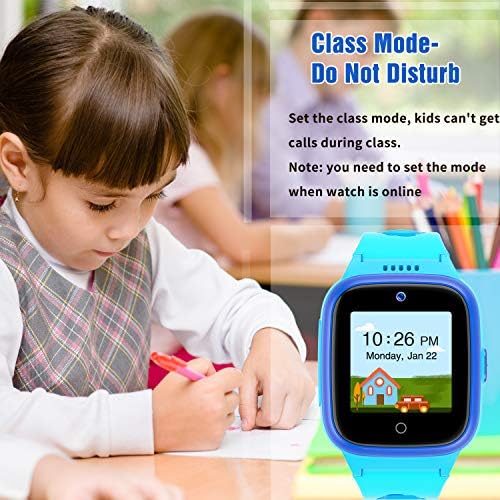 Vowor 4G Smartwatch ile Çocuklar için Sım Kart, su geçirmez Telefon İzle ile WiFi LBS GPS Tracker Video Sohbet SOS Kamera Çalar