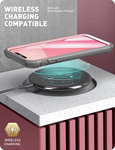 ı - Blason Ares iPhone için kılıf XR 2018, tam Vücut Sağlam Temizle Tampon Olgu ile Dahili Ekran Koruyucu (Pembe)