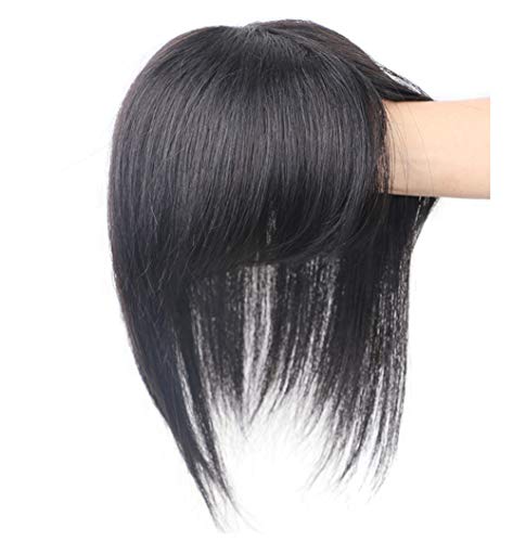 Patlama Taç Peruk Topper üzerinde insan saç tokası, Kadınlar için Saç İnceltme için Wiglet Hairpieces, 10 Koyu Kahverengi