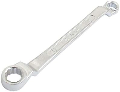 X-DREE 9mm x 11mm Gümüş Ton Çift Kutu Uçlu Halka Anahtarı Anahtarı El Aracı (9mm x 11mm Gümüş Ton Çift Kutu Terminado Anillo