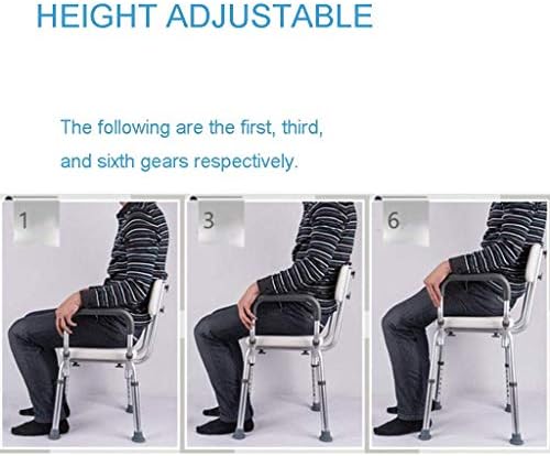 FXLYMR Duş Sandalyeleri Sandalyeler Banyo Tabureleri Hamile Kadınlar Engelliler Yaşlılar Duş Sandalyesi / 6 Yükseklikte Ayarlanabilir