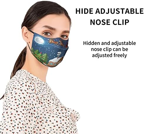 Bez Yüz Maskesi Bandana İle 2 adet Filtreler,Balaclava Ayarlanabilir Kulak Askısı Yıkanabilir Kullanımlık yetişkinler için