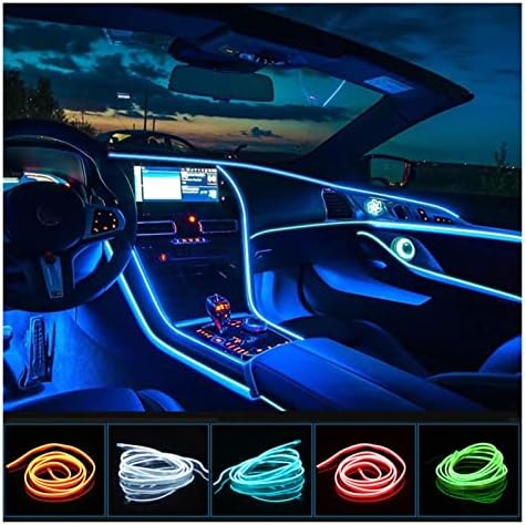 WANGLİANG THUO 1 M/2 M/3 M/5 M Araç İç Led dekoratif lamba EL kablolama Neon şerit için Oto DIY esnek ortam ışığı USB parti Atmosfer