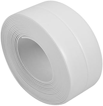 GLOGLOW Kalafat Şerit, 3.2 M PVC Kendinden Yapışkanlı Su Geçirmez Sızdırmazlık Kalafat Şerit Bant Küvet Mutfak Lavabo Tuvalet