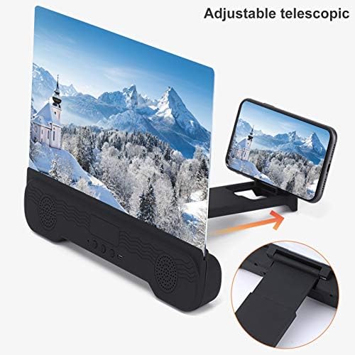 Ksruee 14 Telefon Ekran Magnisfier, 3D HD Cep Telefonu Amplifikatör ile Katlanır Stand Tutucu, taşınabilir Anti-Parlama Film