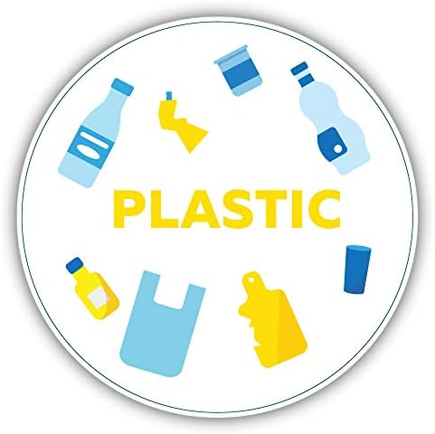 Plastik çöp tenekesi Geri Dönüşüm Kompost Mutfak Geri Dönüşüm Vinil Sticker Araba Tampon Çıkartması
