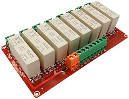 Gzkaqsm Röle modülleri 8 Kanal Solid-State Röle Modülü 5A yüksek Seviye Tetik DC Kontrollü DC PLC Otomasyon Ekipmanları için