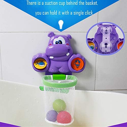 Yeni Yürümeye Başlayan Çocuklar için banyo Oyuncakları, Premium Küvet basketbol potası ve 3 Top çocuk Bebek Duş Oyuncak Hediye