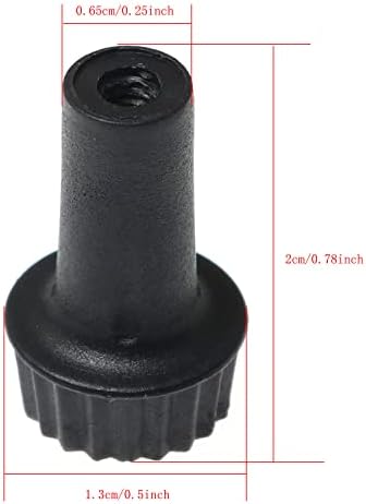 RLECS 10 adet E26 Lamba Kapağı Topuzu Anahtarı Kolu 2 cm Siyah Lamba Dönüş Düğmesi On/Off Değiştirme için ışık ve Fan armatürleri