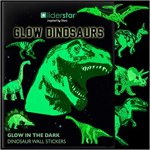 Dinozor Duvar Çıkartmaları çocuk Odası için Glow karanlık Çıkartmalar, büyük Çıkarılabilir Vinil Dekor için Yatak Odası, oturma