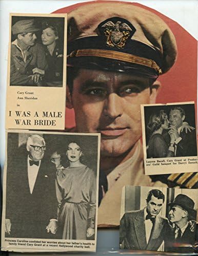 Cary Grant orijinal kırpma dergisi fotoğraf lot S7389