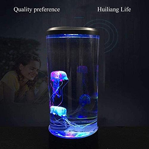 QFFL denizanası lamba masaüstü denizanası lamba, 7 renk Değiştirme gece ışık ile 2 Denizanası, USB akvaryum ruh ışık, çocuklar