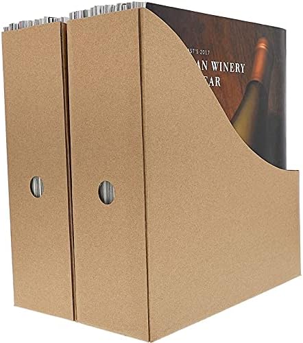 Kitaplar, Belgeler, Organizasyon için Etiketli 8 Paket Karton Dergi Dosya Tutucu