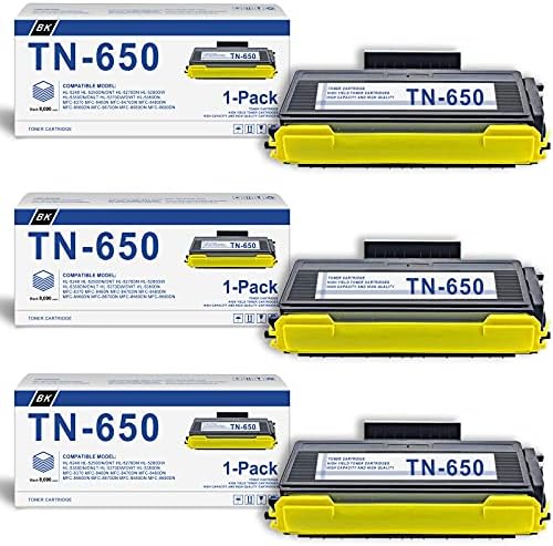 (Siyah,3-Pack) Uyumlu TN650 TN-650 Toner Kartuşu Değiştirme için Brother MFC-8370 MFC-8460N MFC-8470DN Yazıcı Toner Kartuşu