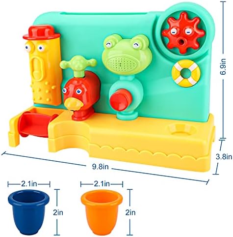 Blasland Bebek Banyo Oyuncakları, 1-3 Yaş Arası Bebekler için İnteraktif Küvet Oyuncakları, 2 Güçlü Vantuzlu Eğlenceli Hediye