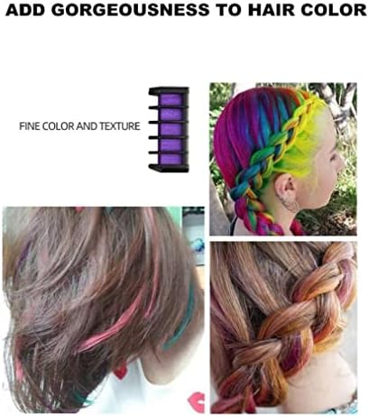 10 Renk Saç Tebeşir Tarak Saç Tebeşir Tarak Geçici Saç Rengi Boya Kız Çocuklar için Yıkanabilir Saç Rengi Boya Mum Boya Salon