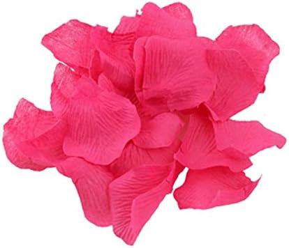 SHATCHI 1000 adet Sıcak Pembe Ipek Gül Yaprakları Anneler Günü Düğün Konfeti Yıldönümü Masa Süslemeleri Vaftiz Çiçekler Dağılım