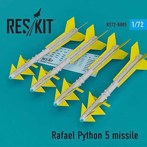 Reskıt RS72-0085-1/72 Rafael Python 5 Füzesi (4 adet) (F-16İ, F-16D, F-15İ, Mirage F. 1)