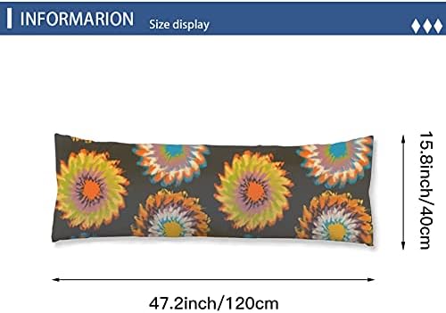 Yetişkinler için RVGHZA vücut yastığı, Uyku için Sarılma Yastıkları Uzun Yastık Kılıfı 47in x 16in (120 cm x 40 cm) Tiki - Aloha-Mavi