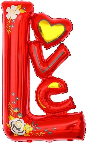 Büyük Kırmızı Aşk Balonu, 44 İnç-Sevgililer Günü Balonları / Seni Seviyorum Onun için Balonlar / Romantik Süslemeler Özel Gece