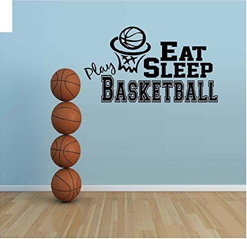 Yemek Uyku Oyun Basketbol Vinil Çıkartması Ev Dekorasyonu