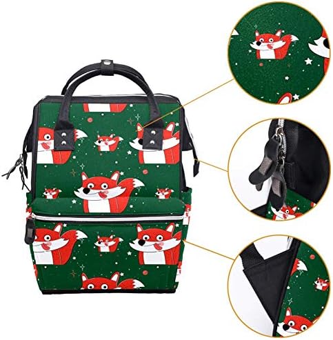 Noel sevimli tilki Desen bebek bezi çantası omuz sırt çantası değişen çanta